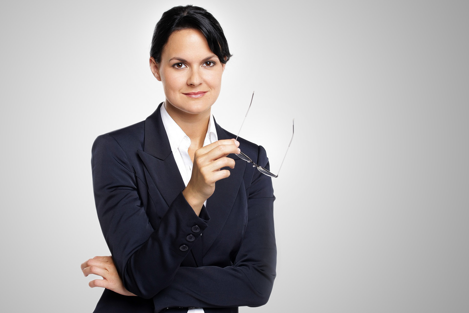 Business Frau heller Hintergrund